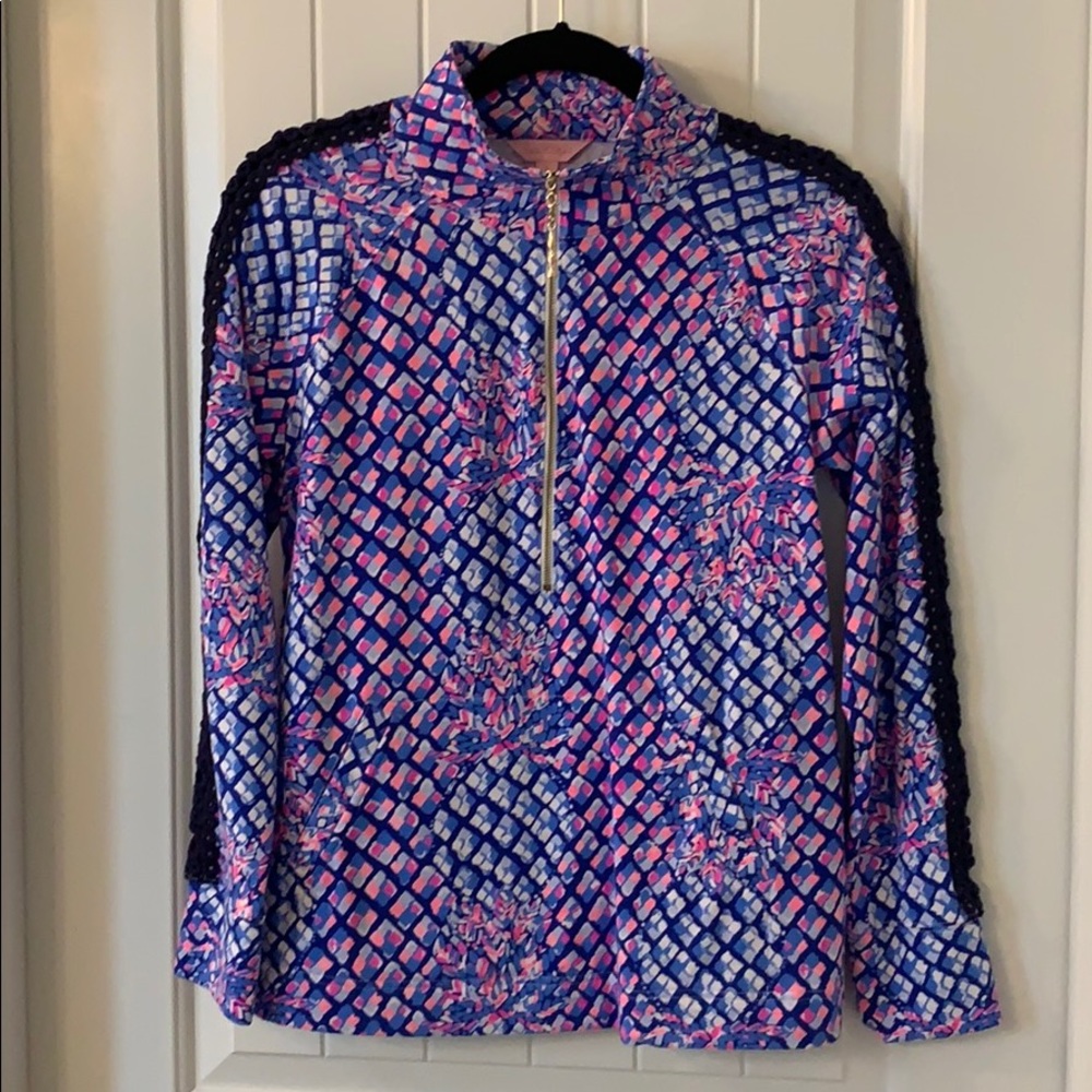 NWOT Lilly Pulitzer Lace Popover in Pop Up Toe In